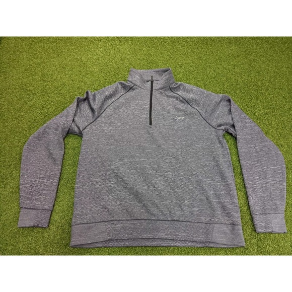 Greg Norman Collection Other - Greg Norman Sweater Men Medium Heather Gray Micro Fleece Lined Mock Neck 1/4 Zip